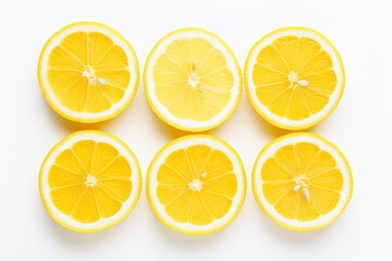 Fototapeta premium Nature refreshment. Juicy delight of citrus slices on white background isolated. Taste of sunshine