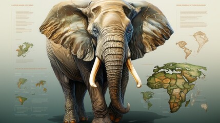 Giant Grace: Majestic Asiatic Elephant's Journey through Wildlife, Nature, and Culture, generative AI