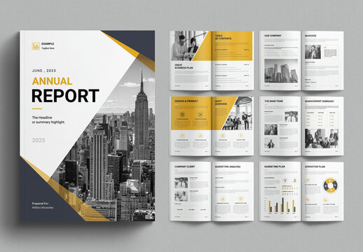 Annual Report Template Design Layout