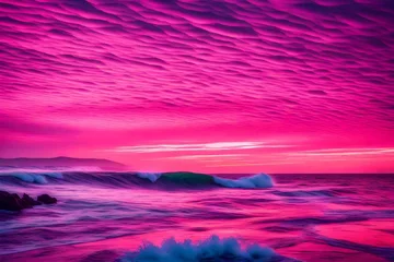 Fotobehang sunset over the sea © SAJAWAL JUTT