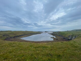 Playas volcanicas hielo y piedras