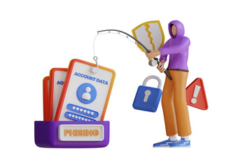 Account Phishing 3d Illustration