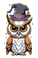 Fototapeta premium An intricately designed owl t-shirt graphic, the owl's wings spread wide as if in mid-flight, feathers rendered with meticulous detail, vibrant and contrasting colors depicting the owl, Generative Ai