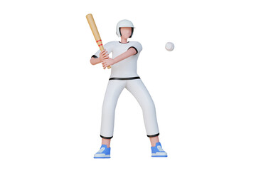 Baseball Player 3d Illustration