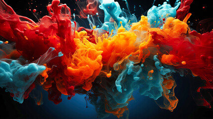 Molecular dances creating colorful explosions