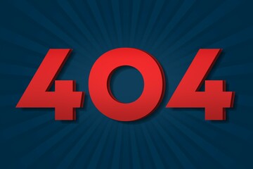 404 four hundred and four Number count template poster design. 3d reward