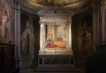 Annunciazione Malchiostro (Tavola di Tiziano) - obrazy, fototapety, plakaty