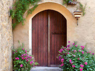 Fototapeta na wymiar The Italian Rustic Doorway 