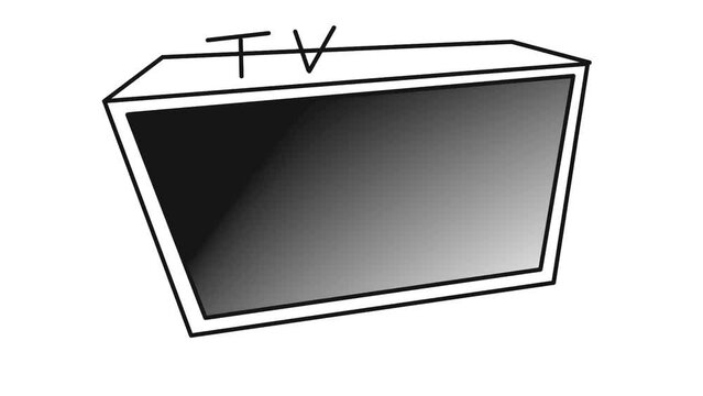 A large TV with a &ldquo;tv&rdquo; icon constantly changes its position in space.