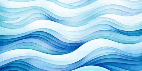 Fototapeta premium Blue wave abstract winter snow background for copy space text. White teal ocean wavy texture, flowing motion. Snowy winter holiday season or water wave illustration. Mobile web new year backdrop.