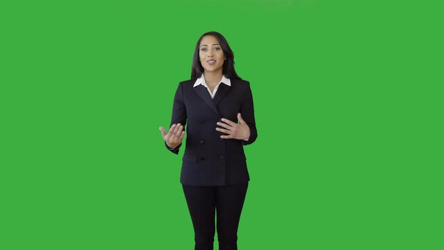 African American Businesswoman Working in Corporate Finance Job 