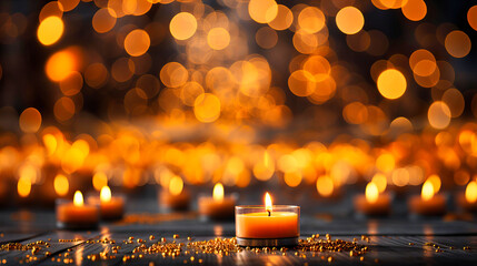 Candlelight bokeh on a quiet night