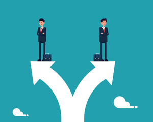 The couple person has different opinions. Conflict of opinion