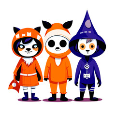 Scary Costume halloween illustration