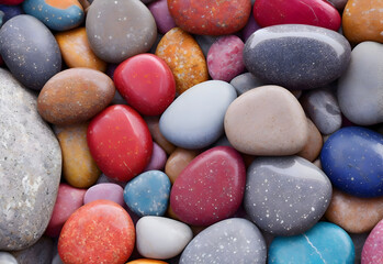 Fototapeta na wymiar beautiful multicolored stones wallpaper, amazing colorful stones collection 