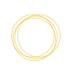 Gold round frame. Geometric line circle design elements. Vector illustration.