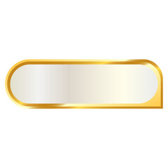 Luxury white golden set arabic islamic banner title frame text box in transparent background