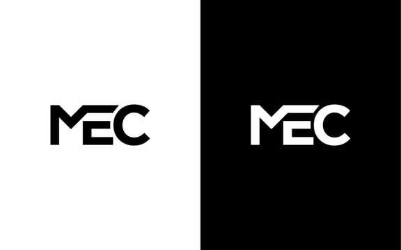 Letter MEC lightning logo icon design template