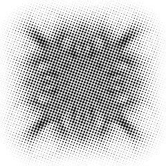 Snowflake halftone background vector pattern. mandala black