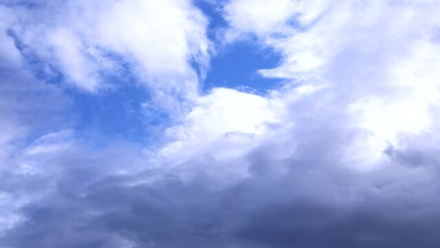 Beautiful slow movement of clouds across the sky