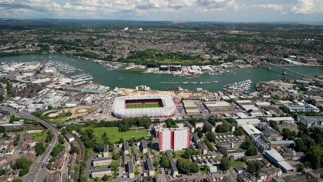 Southampton fly over City Centre Drone Shot