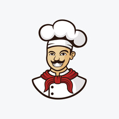 Smile chef mascot logo design