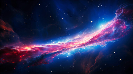 Obraz premium Tail of a comet streaking through space