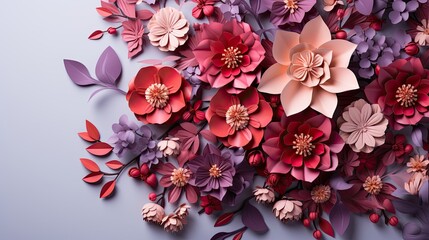 background with flowers paper art