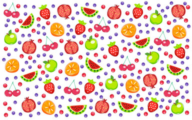 vegan berry fruit background pattern