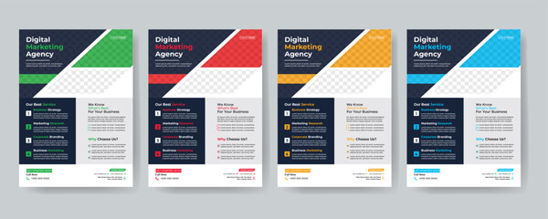 Modern Creative Corporate business, digital marketing agency flyer Brochure design, cover modern layout, annual report, poster, flyer in A4 template