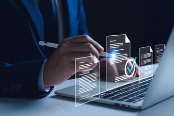 Manager is verifying the validity, security, approving requests, quality assurance, investment...