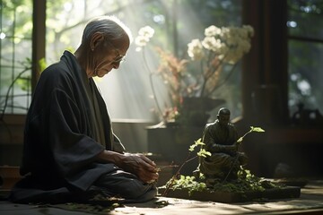 仏門を極める日本の僧侶（茶道・書道・掃除・祈る）