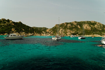 Panorama dell'Isola di Spargi. Arcipelago della Maddalena. Sardegna, Italy