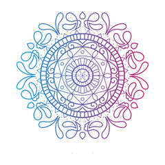 Colored Mandala Art Vector illustration