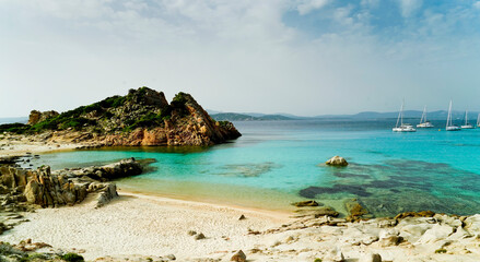 Obraz premium Panorama dell'Isola di Spargi. Arcipelago della Maddalena. Sardegna, Italy