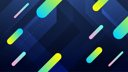 Blue green and yellow modern abstract background with shapes