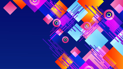 Colorful modern abstract background geometric with dynamic shapes composition. Vector illustration