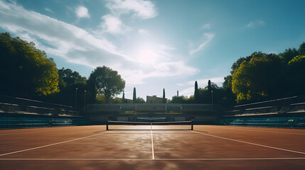 Grand Slam Tennis Court: Where Legends Compete - obrazy, fototapety, plakaty
