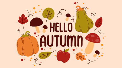 hello autumn background