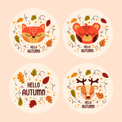 autumn sticker collection