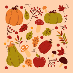 autumn element collection. autumn set