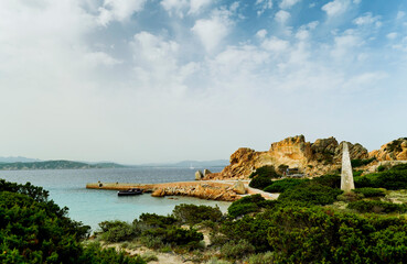 Panorama dell'Isola di Spargi. Arcipelago della Maddalena. Sardegna, Italy