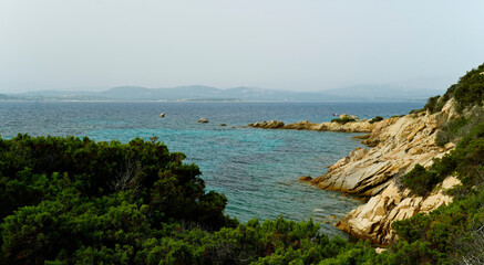 Fototapeta na wymiar Panorama dell'Isola di Spargi. Arcipelago della Maddalena. Sardegna, Italy