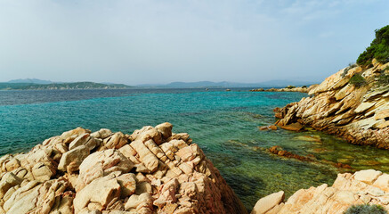 Panorama dell'Isola di Spargi. Arcipelago della Maddalena. Sardegna, Italy