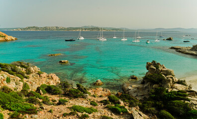 Panorama dell'Isola di Spargi. Arcipelago della Maddalena. Sardegna, Italy