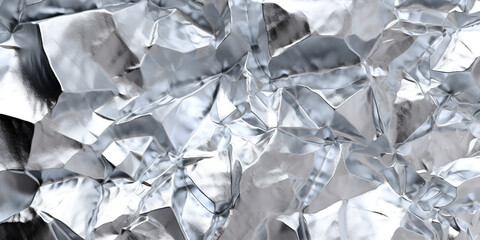 The texture of crumpled silver paper