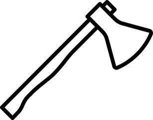 Axe icon as a linear symbol for web design
