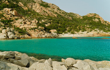 Panorama dell'Isola di Spargi. Arcipelago della Maddalena. Sardegna, Italy