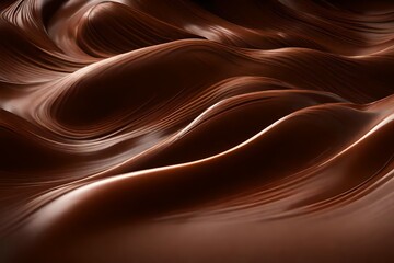 Smooth wave pattern of liquid chocolate elegance