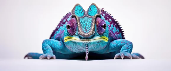Deurstickers chameleon close up.  © killykoon
